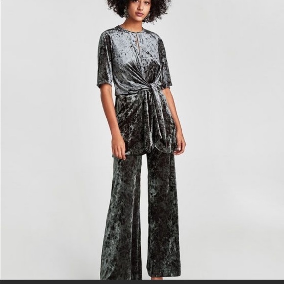 Zara velvet knot front dress / tunic - Picture 3 of 3